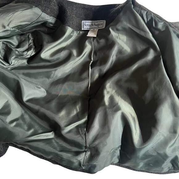 Norton McNaughton Women’s Vintage Wool Blend 2 Piece Set Olive Green Size 16 - Picture 9 of 14